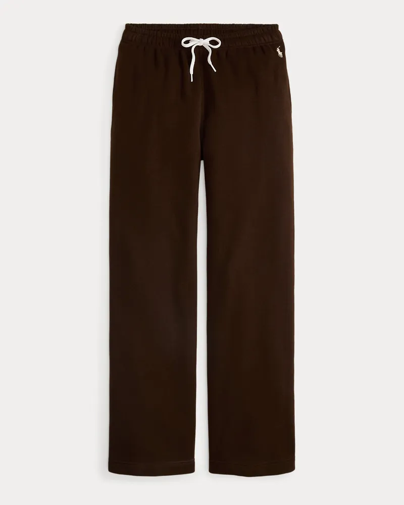Ralph Lauren Fleece-Jogginghose mit weitem Bein Brown