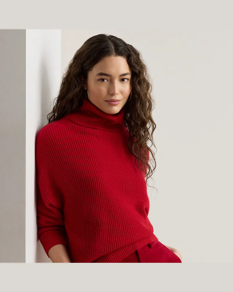 Ralph Lauren Woll-Kaschmir-Rollkragenpullover Red