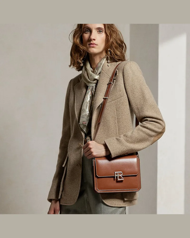 Ralph Lauren Umhängetasche RL 888 aus Kalbsleder Gold