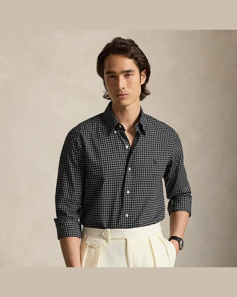 Ralph Lauren Kariertes Custom-Fit-Hemd aus Twill Black