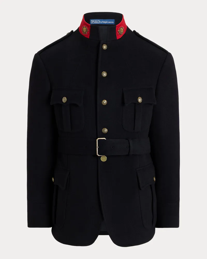 Ralph Lauren Tailored-Fit Jacke aus Wolltwill Black