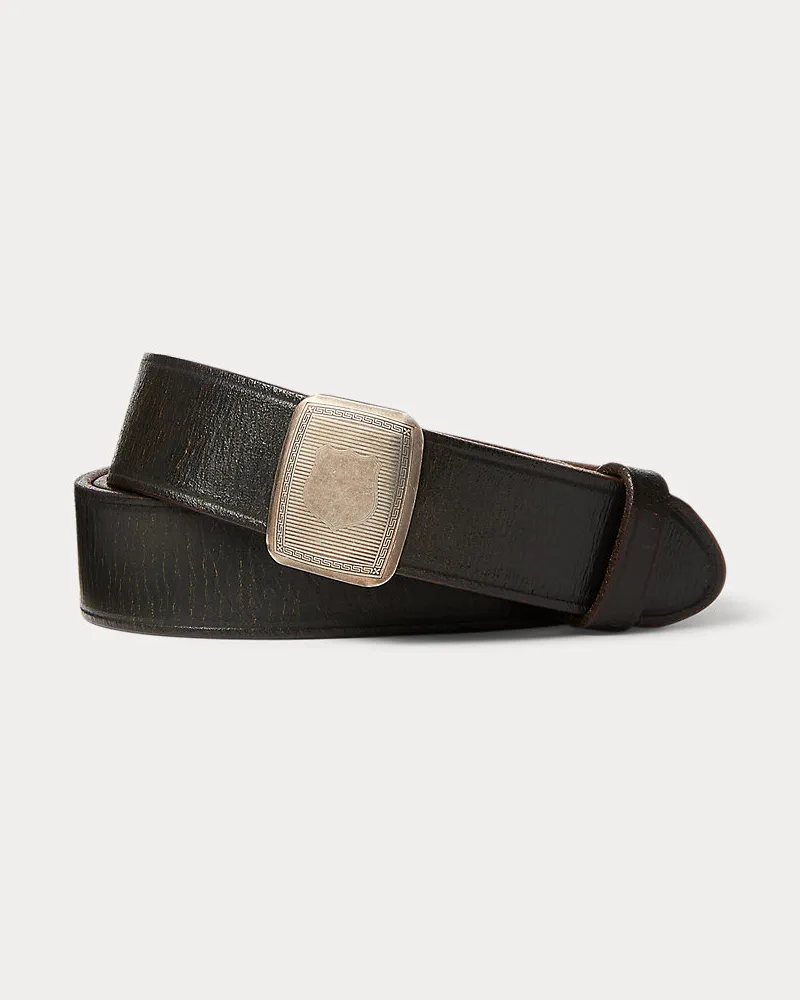 Ralph Lauren Ledergürtel mit Schiebeschnalle Black