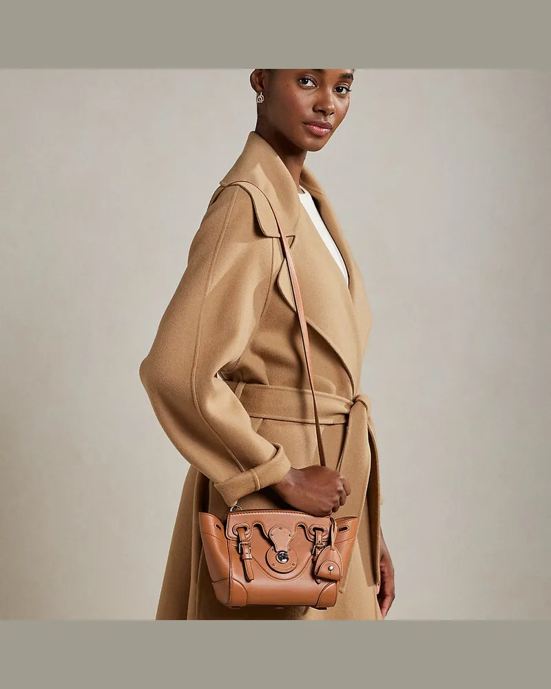 Ralph Lauren Tasche Soft Ricky 18 aus Kalbsleder Gold
