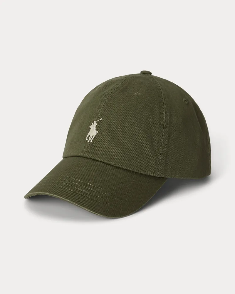 Ralph Lauren Klassische Baumwollchino-Baseballkappe Green