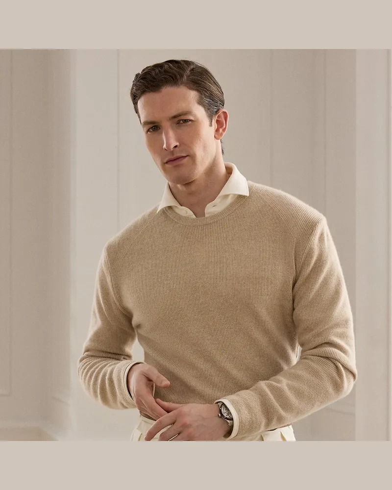 Ralph Lauren Strukturierter Kaschmirpullover Gold