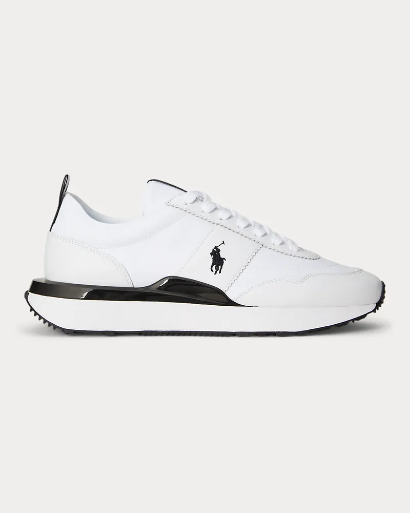Ralph Lauren Sneaker Train 89 aus Leder und Oxford White
