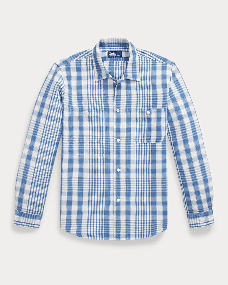 Ralph Lauren Kariertes Classic-Fit Arbeitshemd Blue