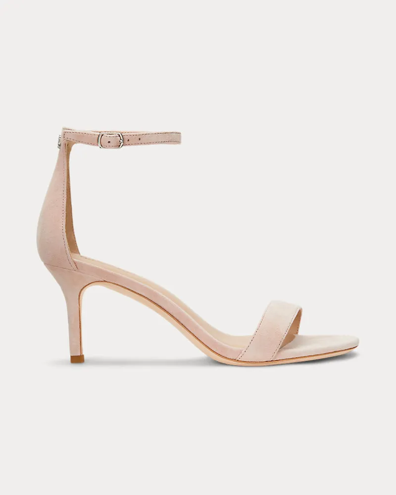 Ralph Lauren Sandale Allie aus Wildleder Pink