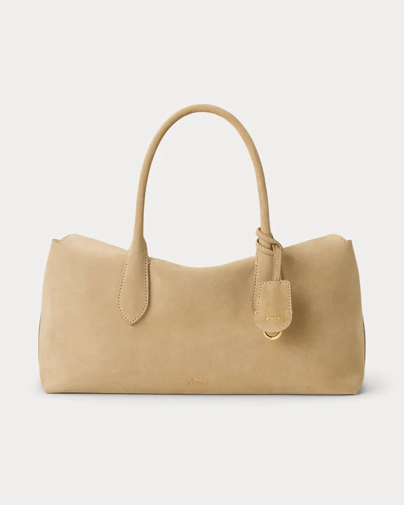 Ralph Lauren Umhängetasche Bellport aus Wildleder Cream