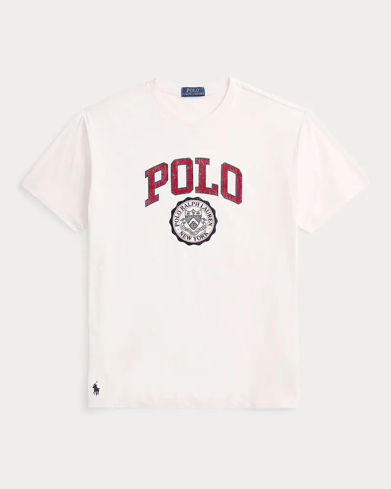 Ralph Lauren Custom-Slim-Fit T-Shirt mit Logo White