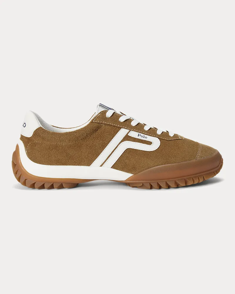 Ralph Lauren Niedriger Sneaker aus Wildleder Tan