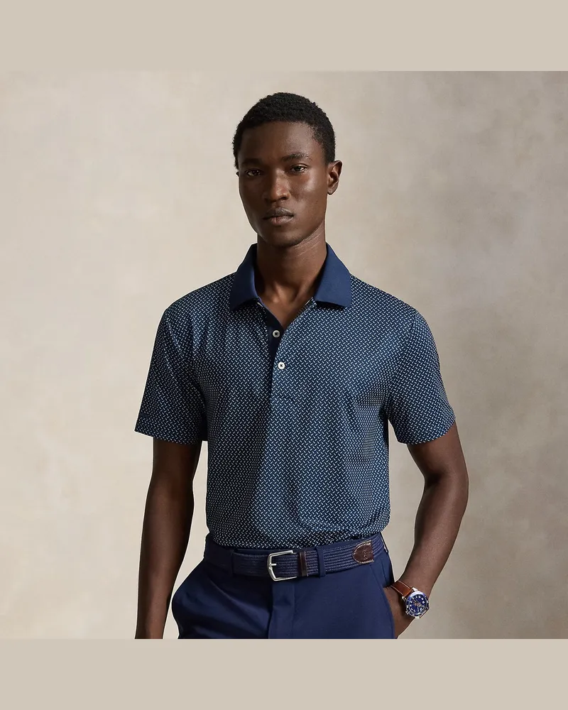 Ralph Lauren Tailored-Fit Performance-Poloshirt Blue