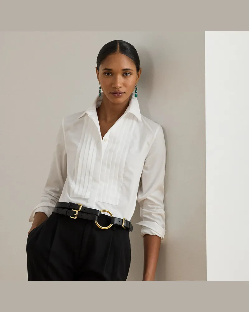 Ralph Lauren Baumwollhemd mit Latz White
