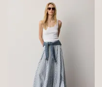 Gestreifter Maxirock Shamus aus Leinen