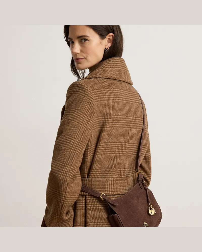 Ralph Lauren Umhängetasche Marcy aus Wildleder Brown
