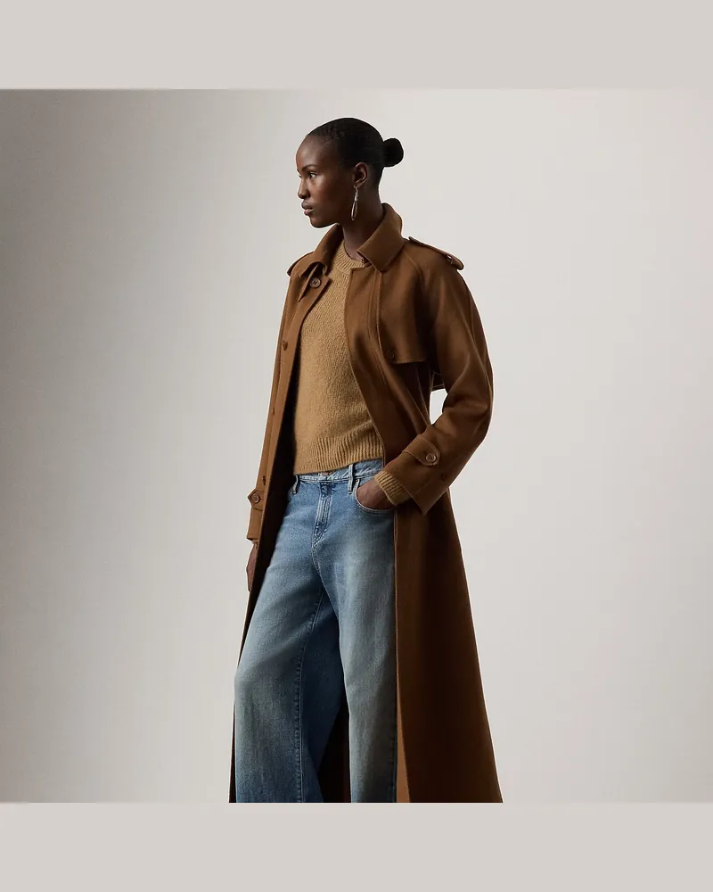 Ralph Lauren Mantel Wilen aus Wolle und Kaschmir Brown