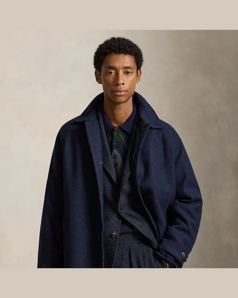 Ralph Lauren Tweedmantel Langdon Blue