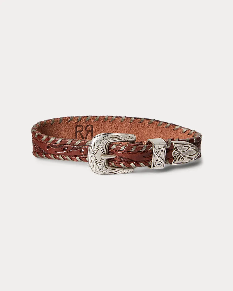 Ralph Lauren Handgearbeitetes Lederarmband Brown