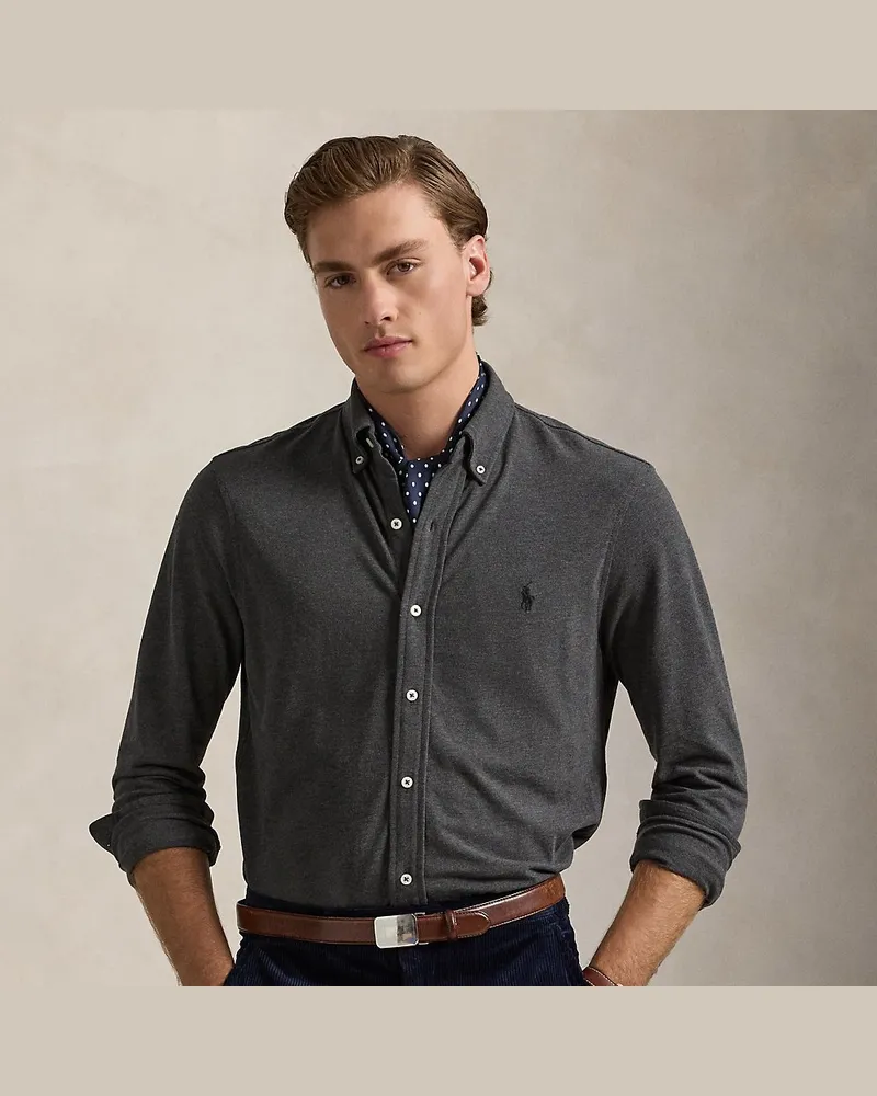 Ralph Lauren Hemd aus federleichtem Piqué Grey