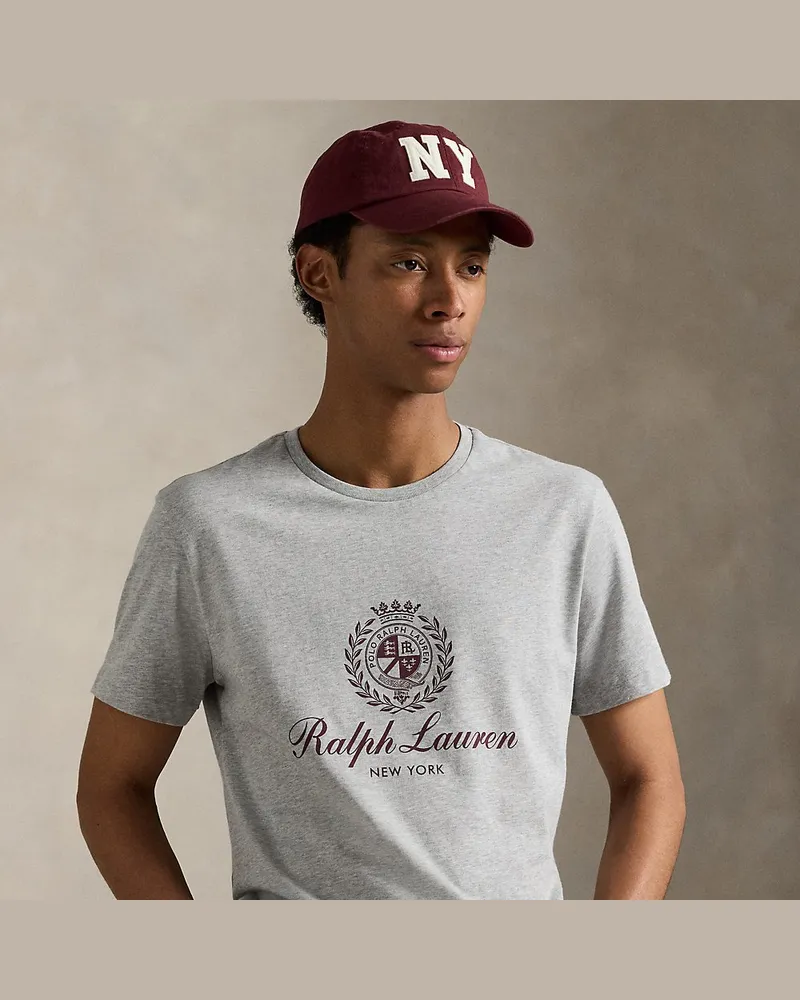 Ralph Lauren Standard-Fit T-Shirt mit Polo-Wappen Grey