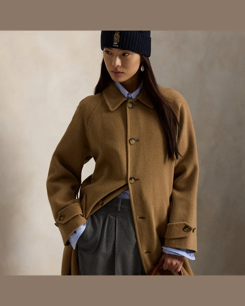 Ralph Lauren Mütze mit Zopfmuster und Polo Bear Blue