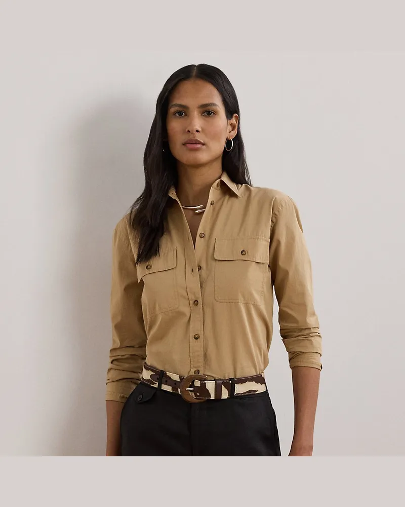 Ralph Lauren Federleichtes Relaxed-Fit Baumwollhemd Tan