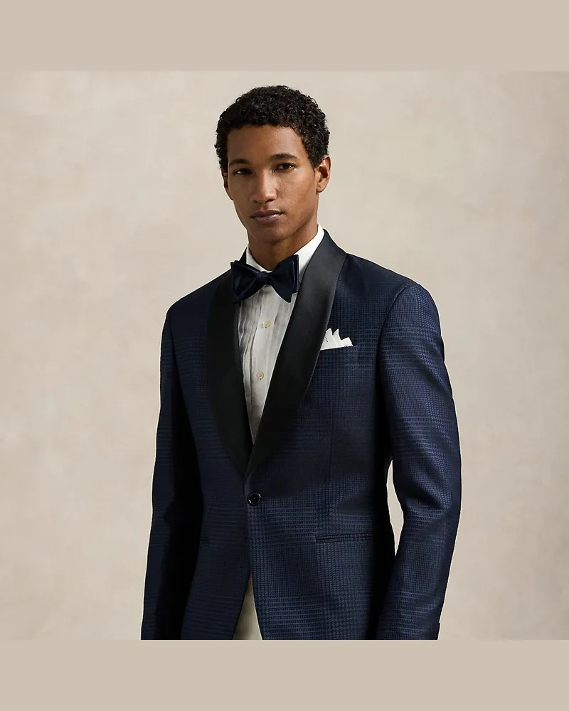 Ralph Lauren Karierte Tailored-Fit Polo-Smokingjacke Blue