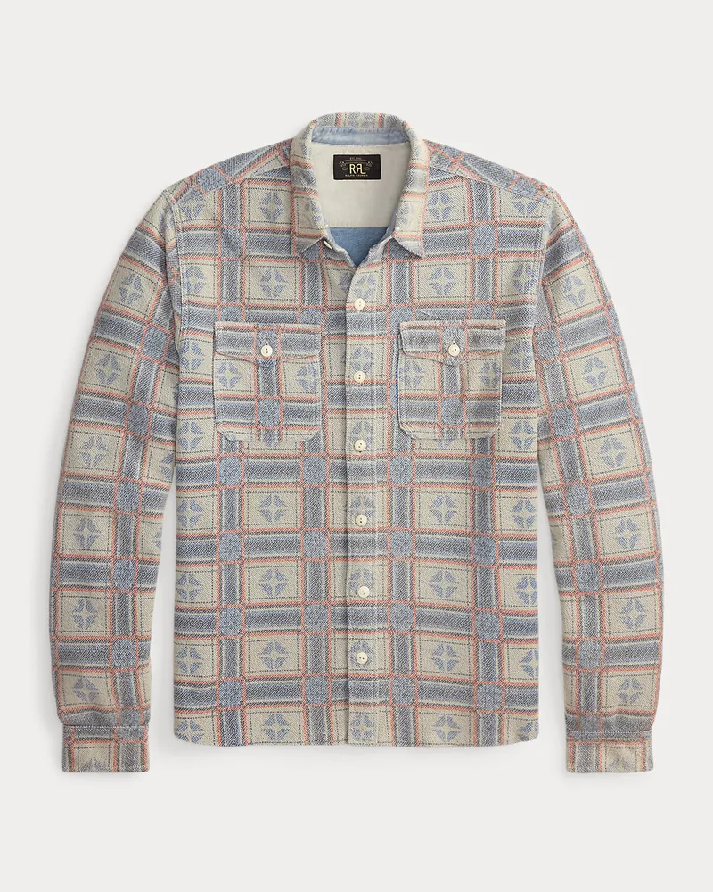 Ralph Lauren Arbeitshemd aus invertiertem Frottee Blue