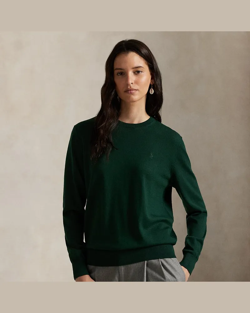 Ralph Lauren Wollpullover mit Rundhalsausschnitt Green