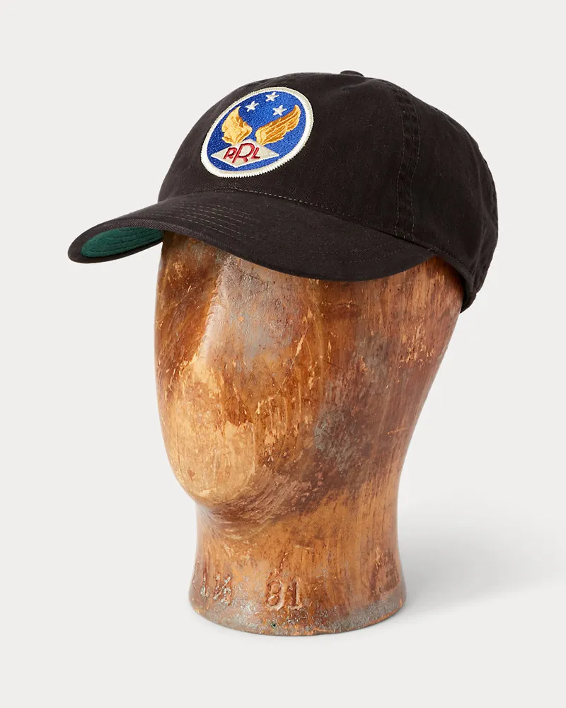 Ralph Lauren Twill-Baseballkappe mit Flügellogo Black
