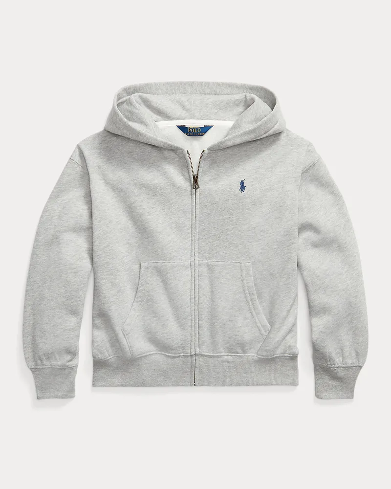 Ralph Lauren Fleece-Kapuzenjacke mit Reißverschluss Grey