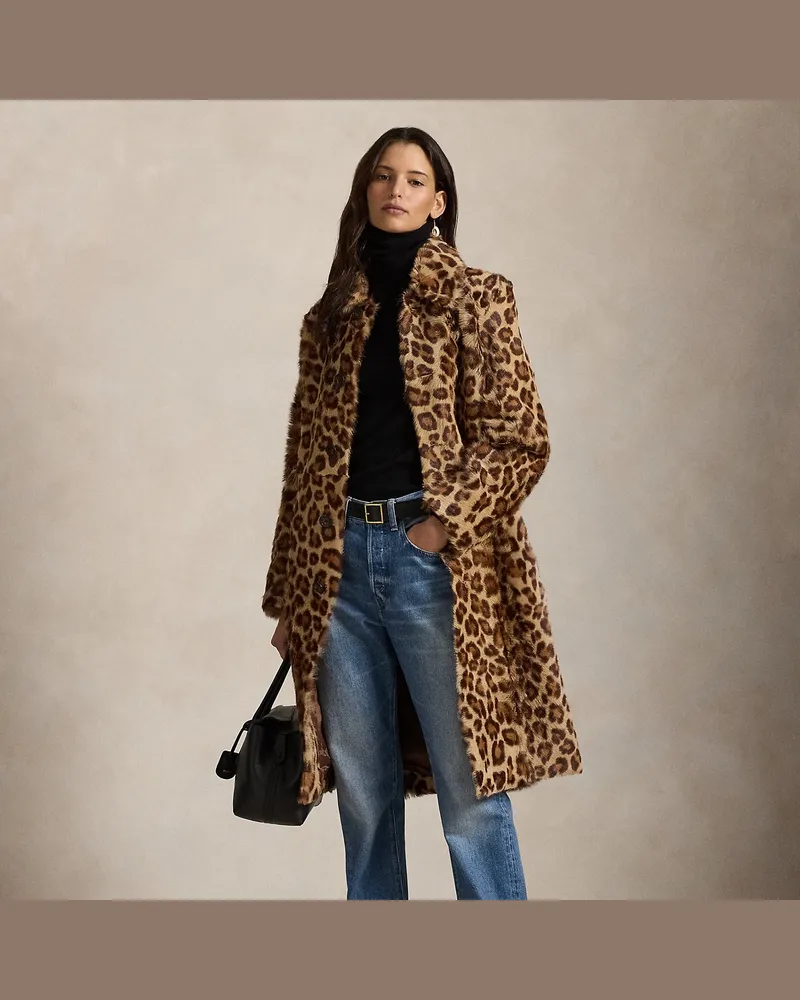 Ralph Lauren Trenchcoat mit Leopardenmuster Multi