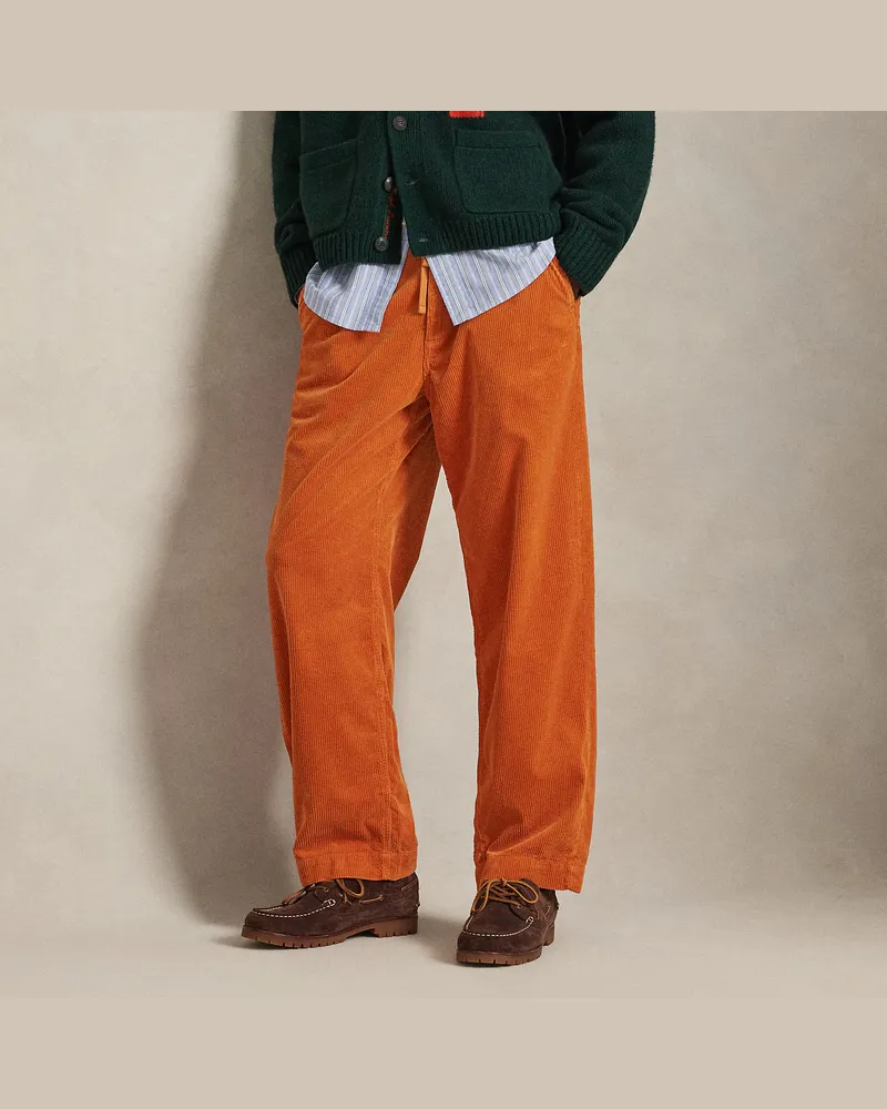Ralph Lauren Hose Polo Prepster aus Kordsamt Orange