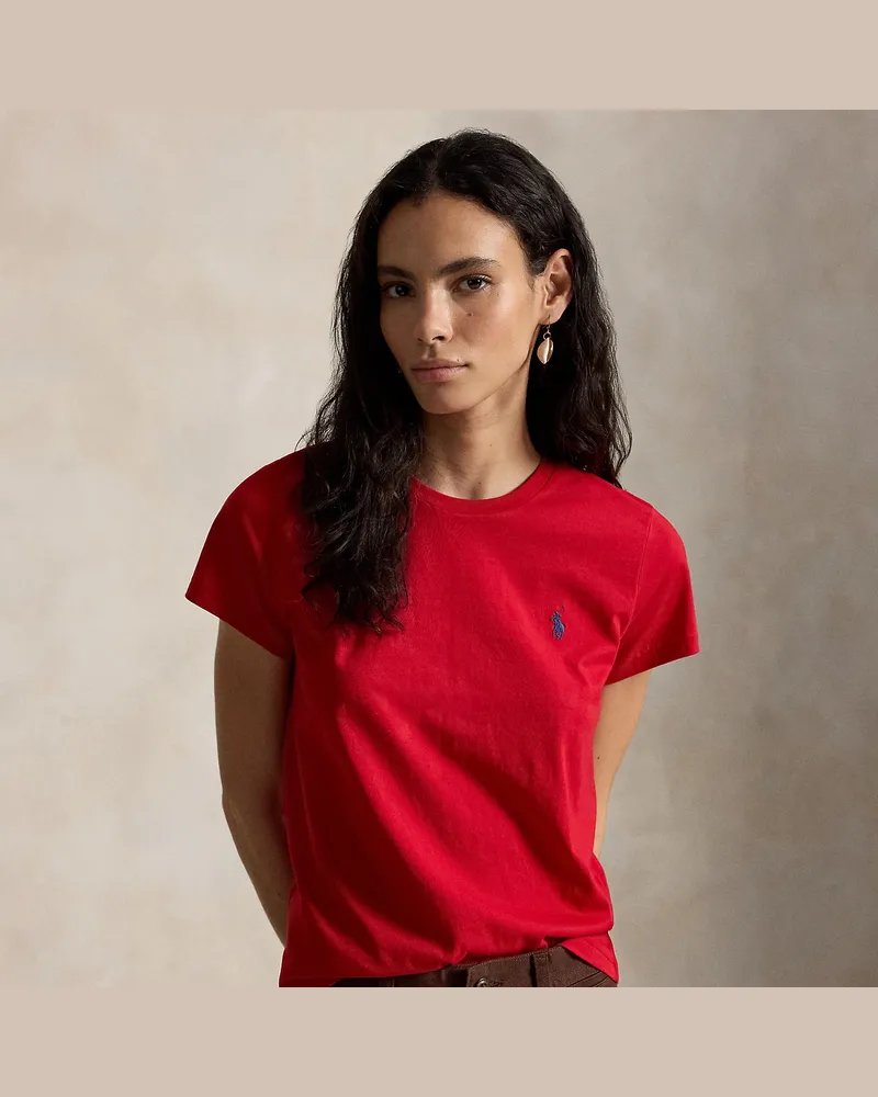 Ralph Lauren Classic-Fit Rundhals-T-Shirt aus Jersey Red