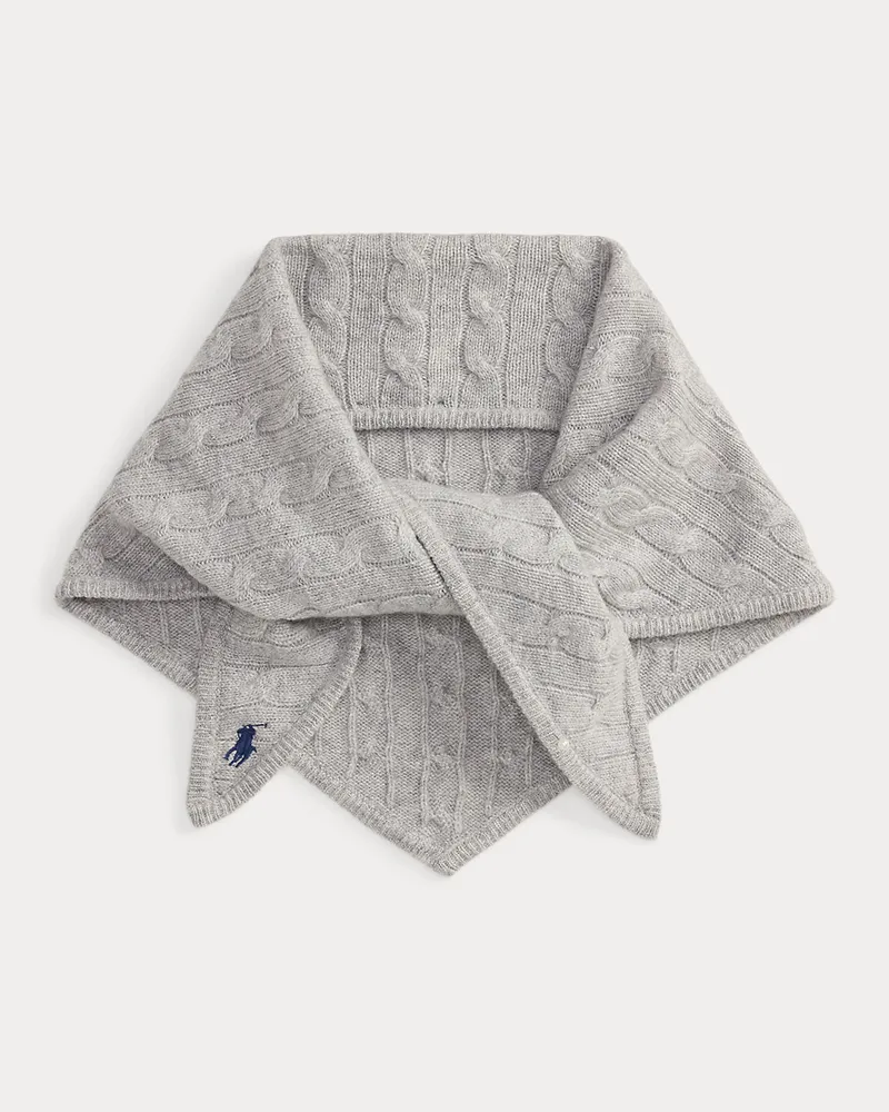 Ralph Lauren Dreieckstuch aus Wolle und Kaschmir Grey