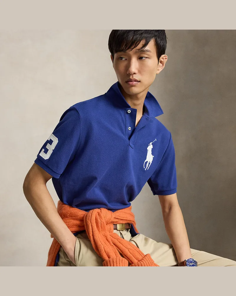 Ralph Lauren Classic-Fit Piqué-Poloshirt mit Big Pony Blue