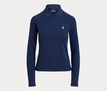 Langärmliges Poloshirt mit Zopfmuster