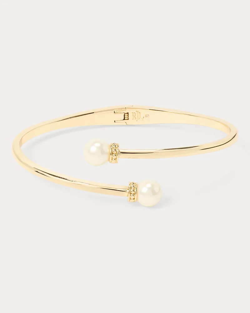 Ralph Lauren Vergoldeter Armreif mit Kunstperlen Gold