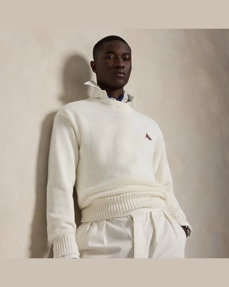Ralph Lauren Relaxed-Fit Pullover mit Stickerei Cream