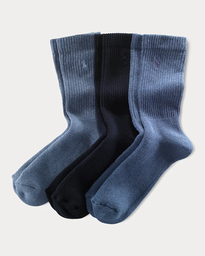 Ralph Lauren 3er-Pack Crew-Socken Blue