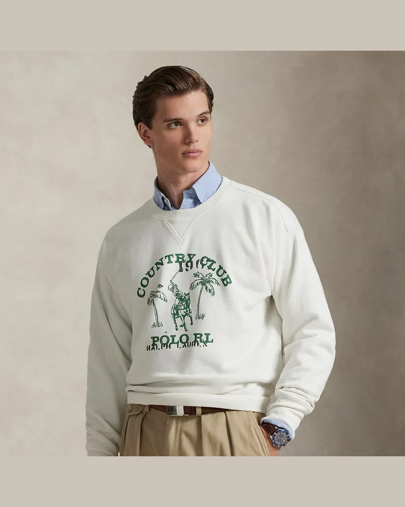 Ralph Lauren Vintage-Fit Fleece-Sweatshirt mit Grafik White