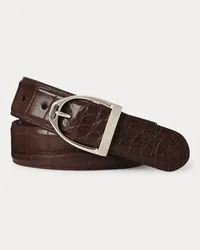 Ralph Lauren Gürtel aus Alligatorleder Brown