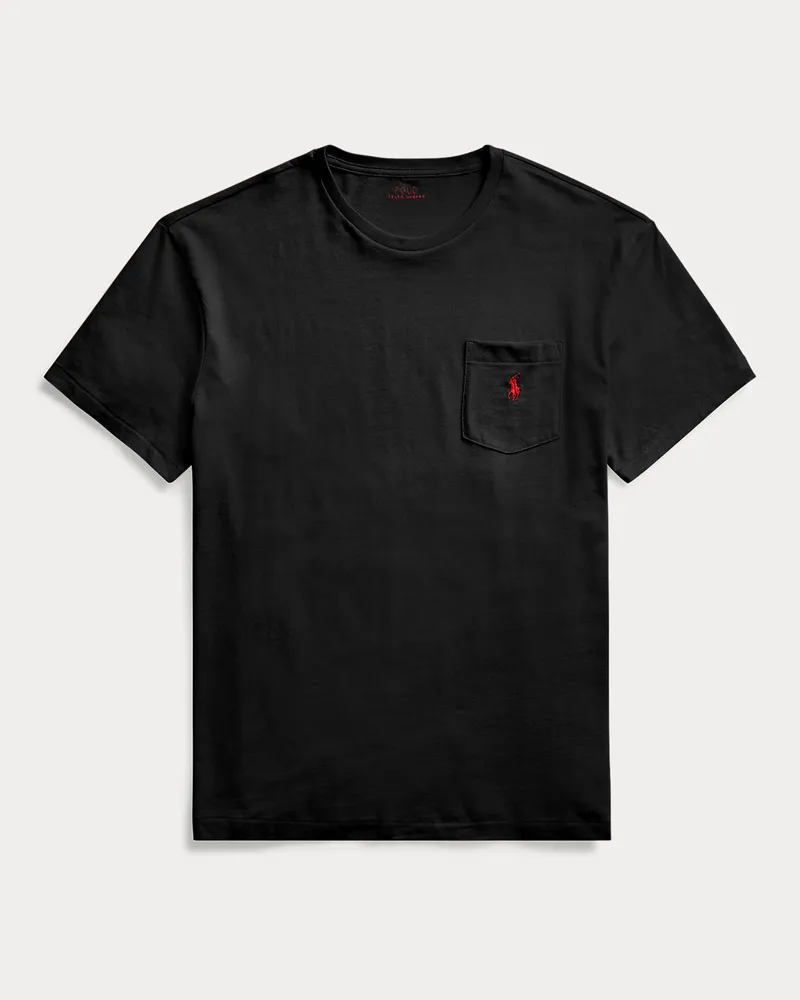 Ralph Lauren Classic-Fit Jersey-T-Shirt mit Tasche Black