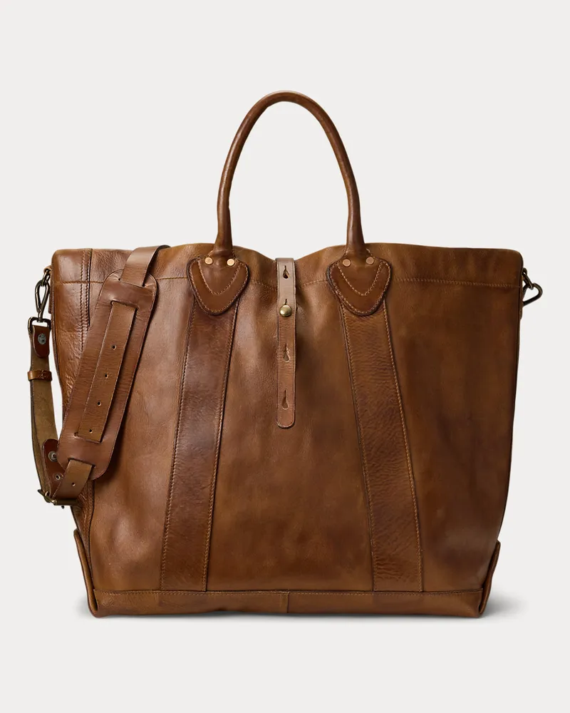 Ralph Lauren Ledertragetasche Brown