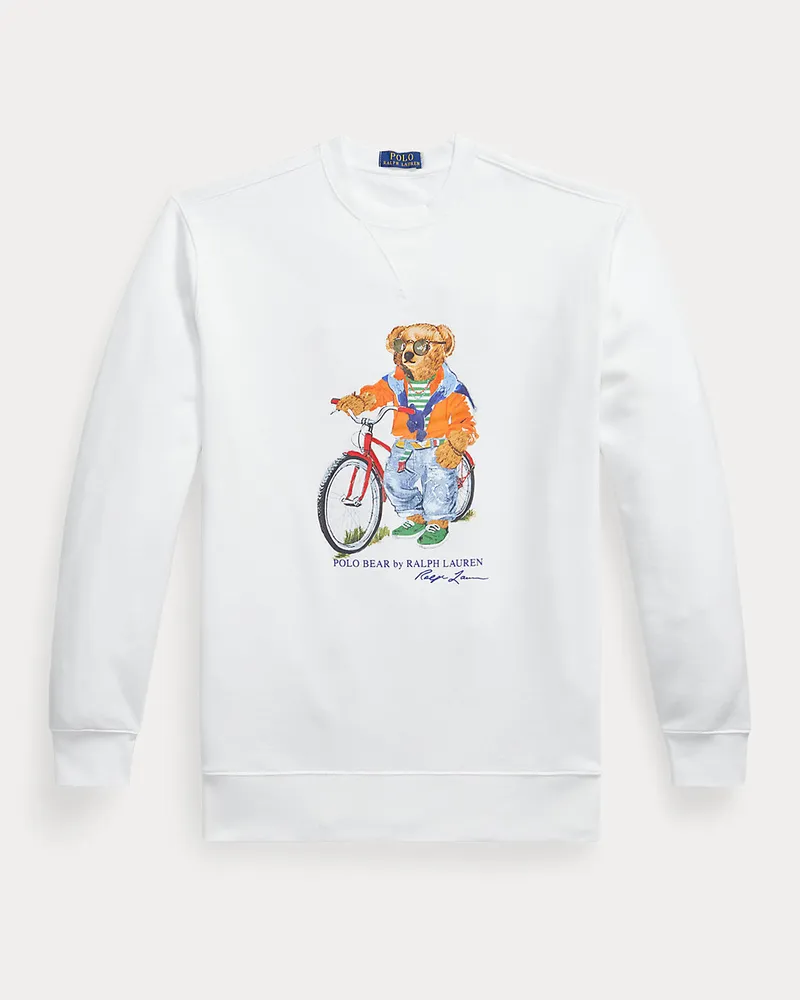 Ralph Lauren Große Größen - Fleece-Sweatshirt mit Polo Bear White