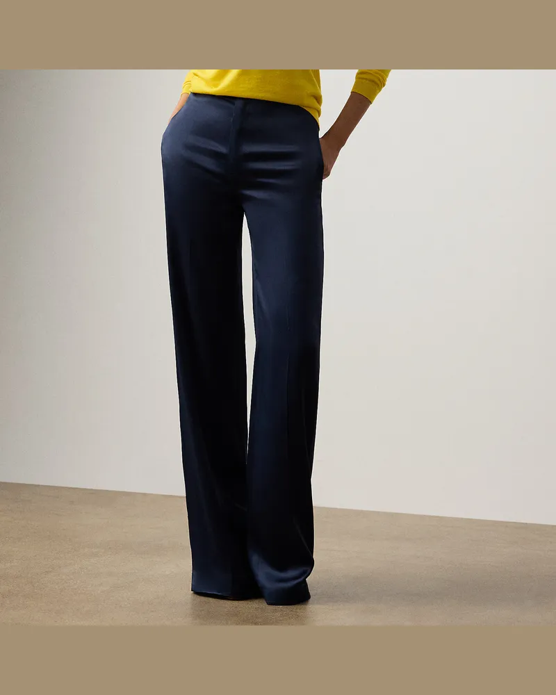 Ralph Lauren Hose Dean aus Stretchsatin Blue