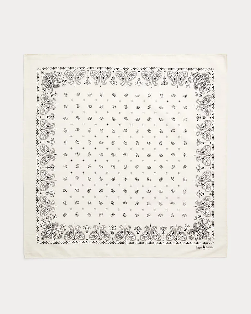 Ralph Lauren Baumwoll-Bandana mit Logo Cream