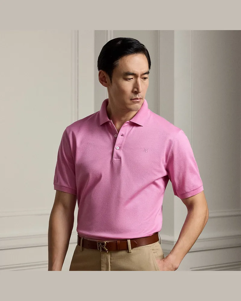 Ralph Lauren Custom-Slim-Fit Piqué-Poloshirt Pink