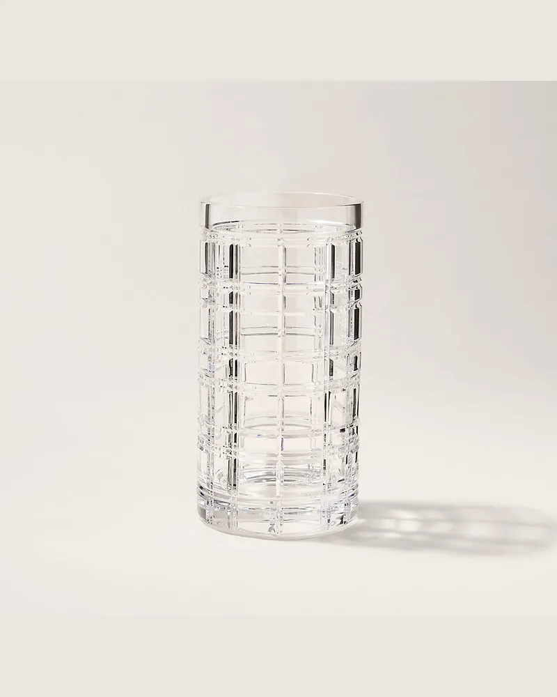 Ralph Lauren Home Vase Hudson mit Karomuster White