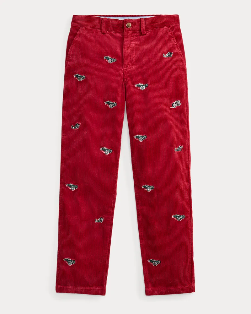 Ralph Lauren Straight-Fit Hose Bedford aus Kordsamt Red